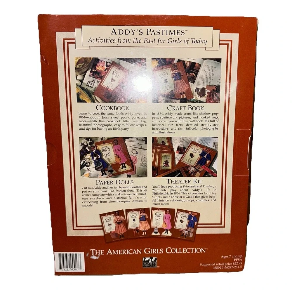 NEW American Girls Pastimes Addy's Collection Complete Set‎ Of 4 Activity Books